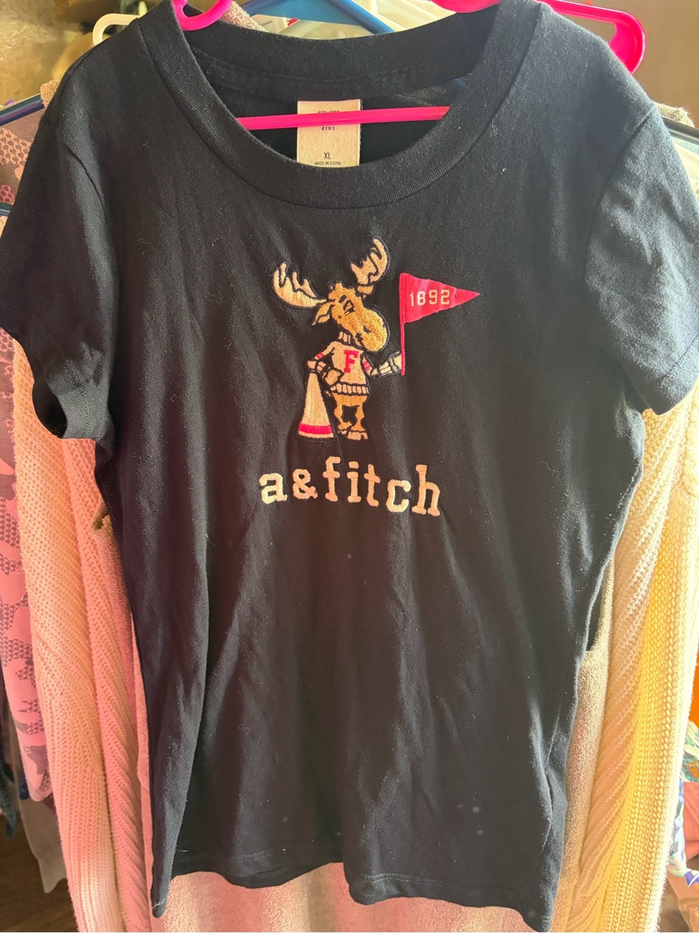 Vtg abercrombie kids Black Moose Graphic Tee XL